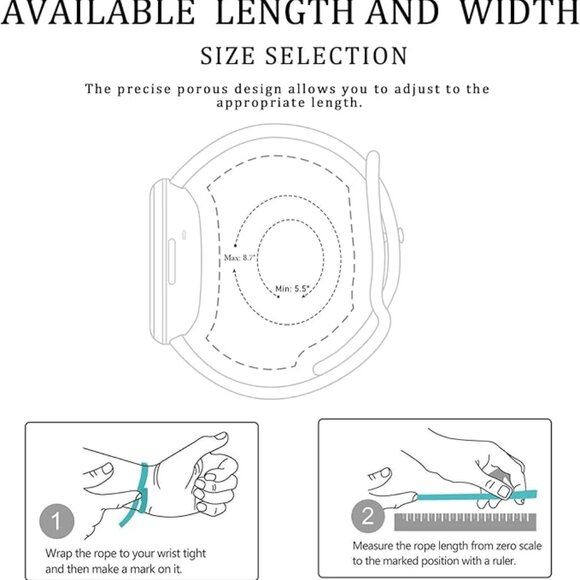 Black Silicone Universal Watch Band, 20mm - Picture 5 of 9